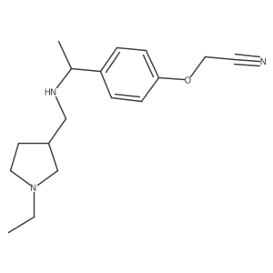 2-[4-[1-[(1-ethylpyrrolidin-3-yl)methylamino]ethyl]phenoxy]acetonitrile结构式
