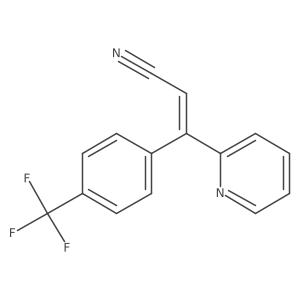 2-Propenenitrile, 3-(2-pyridinyl)-3-[4-(trifluoromethyl)phenyl]-, (E)- Structure