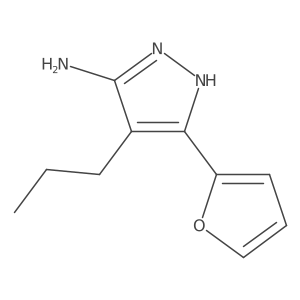 CCCc1c(N)n[nH]c1-c1ccco1结构式