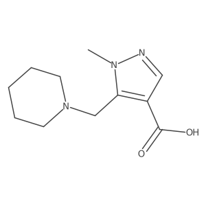 1-Methyl-5-(piperidin-1-ylmethyl)pyrazole-4-carboxylic acid Structure