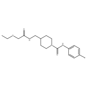 4-((2-ethoxyacetamido)methyl)-N-(4-fluorophenyl)piperidine-1-carboxamide结构式