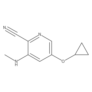 5-Cyclopropoxy-3-(methylamino)picolinonitrile结构式