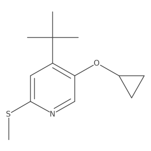 4-Tert-butyl-5-cyclopropoxy-2-(methylthio)pyridine Structure