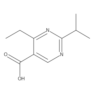 4-Ethyl-2-isopropylpyrimidine-5-carboxylic acid结构式