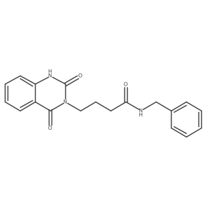 N-benzyl-4-(2,4-dioxo-1,2-dihydroquinazolin-3(4H)-yl)butanamide结构式