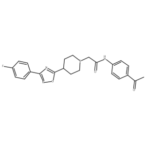N-(4-acetylphenyl)-2-(4-(3-(4-fluorophenyl)-1,2,4-oxadiazol-5-yl)piperidin-1-yl)acetamide Structure