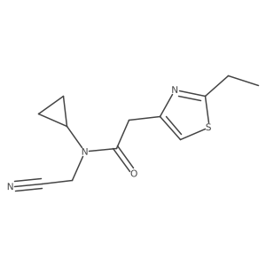 N-(cyanomethyl)-N-cyclopropyl-2-(2-ethyl-1,3-thiazol-4-yl)acetamide Structure