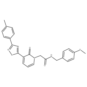 N-(4-methoxybenzyl)-2-[3-[3-(4-methylphenyl)-1,2,4-oxadiazol-5-yl]-2-oxopyridin-1(2H)-yl]acetamide Structure