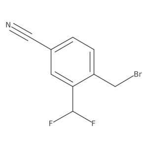 4-(Bromomethyl)-3-(difluoromethyl)benzonitrile结构式