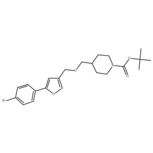 Tert-butyl 4-(((5-(4-bromophenyl)isoxazol-3-yl)methoxy)methyl)piperidine-1-carboxylate Structure