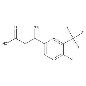 3-Amino-3-[4-methyl-3-(trifluoromethyl)phenyl]propanoic acid Structure