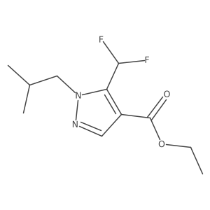 Ethyl 5-(difluoromethyl)-1-isobutyl-1H-pyrazole-4-carboxylate Structure