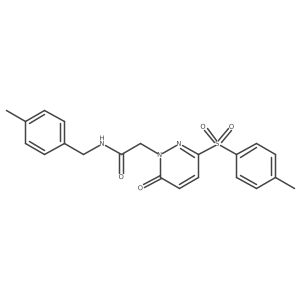 N-(4-methylbenzyl)-2-(6-oxo-3-tosylpyridazin-1(6H)-yl)acetamide结构式