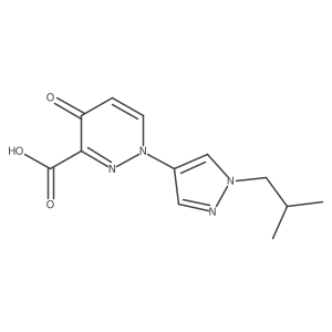 1,4-Dihydro-1-[1-(2-methylpropyl)-1h-pyrazol-4-yl]-4-oxo-3-pyridazinecarboxylic acid Structure