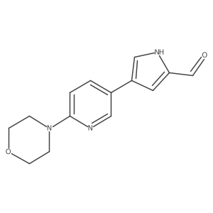 4-(6-morpholin-4-ylpyridin-3-yl)-1H-pyrrole-2-carbaldehyde结构式