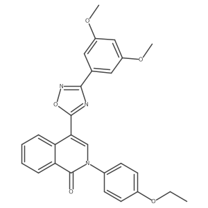 4-[3-(3,5-dimethoxyphenyl)-1,2,4-oxadiazol-5-yl]-2-(4-ethoxyphenyl)isoquinolin-1(2H)-one Structure