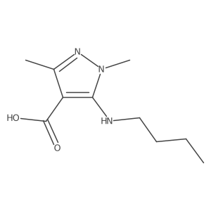 5-(Butylamino)-1,3-dimethyl-1h-pyrazole-4-carboxylic acid Structure