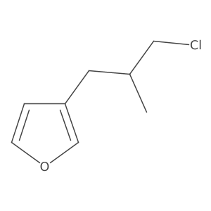 3-(3-Chloro-2-methylpropyl)furan Structure