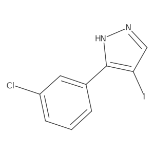 3-(3-Chlorophenyl)-4-iodo-1H-pyrazole结构式