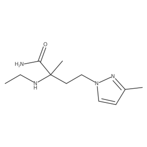 2-(Ethylamino)-2-methyl-4-(3-methyl-1h-pyrazol-1-yl)butanamide结构式
