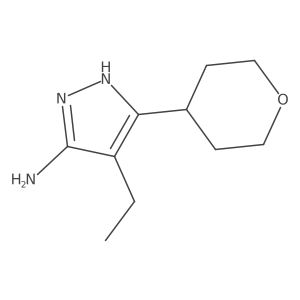 4-ethyl-3-(oxan-4-yl)-1H-pyrazol-5-amine Structure