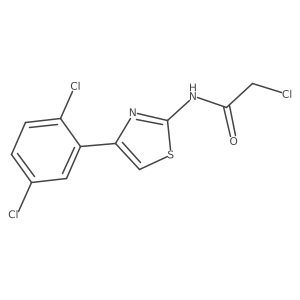 2-chloro-N-[4-(2,5-dichlorophenyl)-1,3-thiazol-2-yl]acetamide结构式