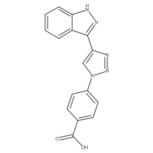 4-[4-(1H-indazol-3-yl)-1H-1,2,3-triazol-1-yl]benzoic acid Structure