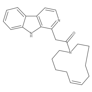 Azacycloundec-6-ene, 1-(9H-pyrido[3,4-b]indol-1-ylacetyl)-, (E)- Structure