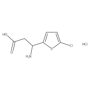 (3R)-3-amino-3-(5-chlorothiophen-2-yl)propanoic acid hydrochloride Structure