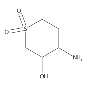 rac-(3R,4R)-4-amino-3-hydroxy-1lambda6-thiane-1,1-dione Structure