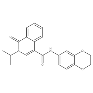N-(2,3-dihydro-1,4-benzodioxin-6-yl)-1-oxo-2-(propan-2-yl)-1,2-dihydroisoquinoline-4-carboxamide结构式