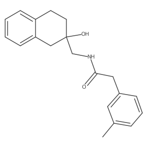 N-((2-hydroxy-1,2,3,4-tetrahydronaphthalen-2-yl)methyl)-2-(m-tolyl)acetamide结构式