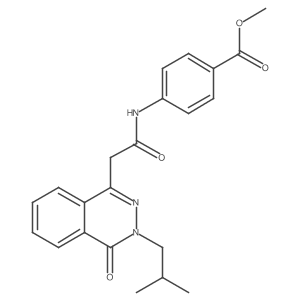 Methyl 4-({[3-(2-methylpropyl)-4-oxo-3,4-dihydrophthalazin-1-yl]acetyl}amino)benzoate Structure