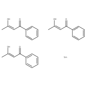 Samarium, tris(1-phenyl-1,3-butanedionato-kappaO,kappaO')- Structure