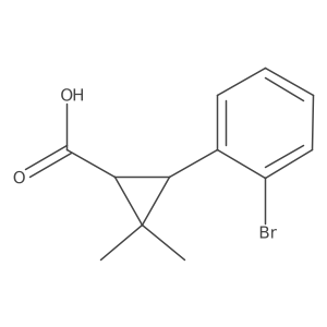 3-(2-Bromophenyl)-2,2-dimethylcyclopropane-1-carboxylic acid结构式