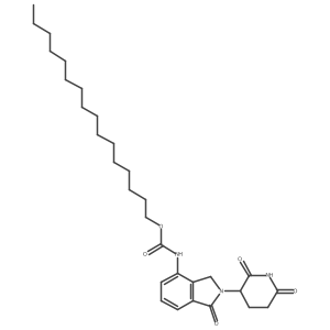 hexadecyl N-[2-(2,6-dioxo-3-piperidyl)-1-oxo-isoindolin-4-yl]carbamate结构式