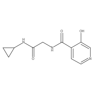 4-Pyridinecarboxamide, N-[2-(cyclopropylamino)-2-oxoethyl]-3-hydroxy- Structure
