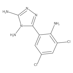 4H-1,2,4-Triazole-3,4-diamine, 5-(2-amino-3,5-dichlorophenyl)- Structure