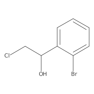 1-(2-Bromophenyl)-2-chloroethan-1-ol结构式