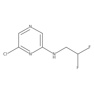 6-chloro-N-(2,2-difluoroethyl)pyrazin-2-amine结构式
