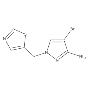 4-Bromo-1-(1,3-thiazol-5-ylmethyl)-1h-pyrazol-3-amine Structure
