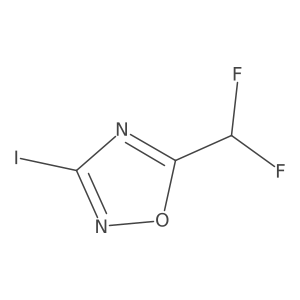 5-(Difluoromethyl)-3-iodo-1,2,4-oxadiazole结构式