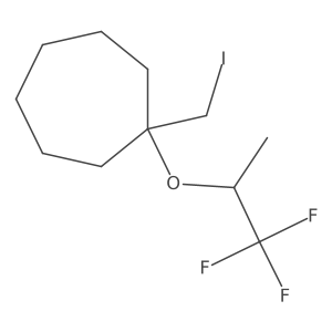 1-(Iodomethyl)-1-[(1,1,1-trifluoropropan-2-yl)oxy]cycloheptane结构式