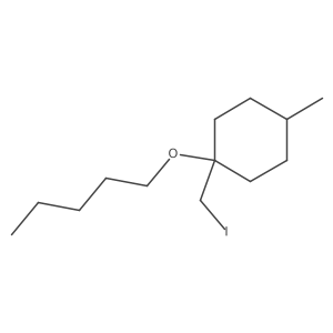 1-(Iodomethyl)-4-methyl-1-(pentyloxy)cyclohexane结构式