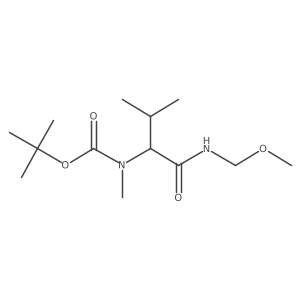 Carbamic acid, [(1S)-1-[(methoxymethylamino)carbonyl]-2-methylpropyl]methyl-, 1,1-dimethylethyl ester Structure