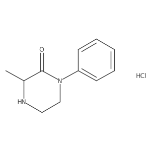 3-Methyl-1-phenyl-2-piperazinone hydrochloride结构式