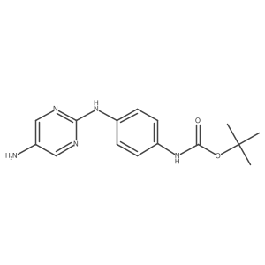 tert-butyl N-[4-[(5-aminopyrimidin-2-yl)amino]phenyl]carbamate结构式