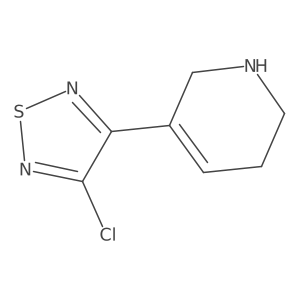 3-(4-Chloro-1,2,5-thiadiazol-3-yl)-1,2,5,6-tetrahydropyridine Structure