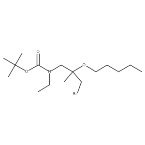 tert-butyl N-[3-bromo-2-methyl-2-(pentyloxy)propyl]-N-ethylcarbamate Structure