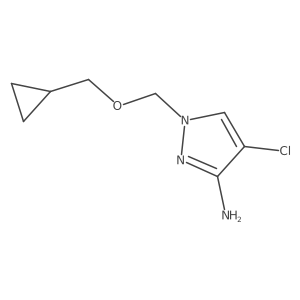 4-chloro-1-[(cyclopropylmethoxy)methyl]-1H-pyrazol-3-amine Structure